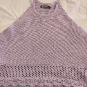 Studio Women's Purple Knit Halter Top